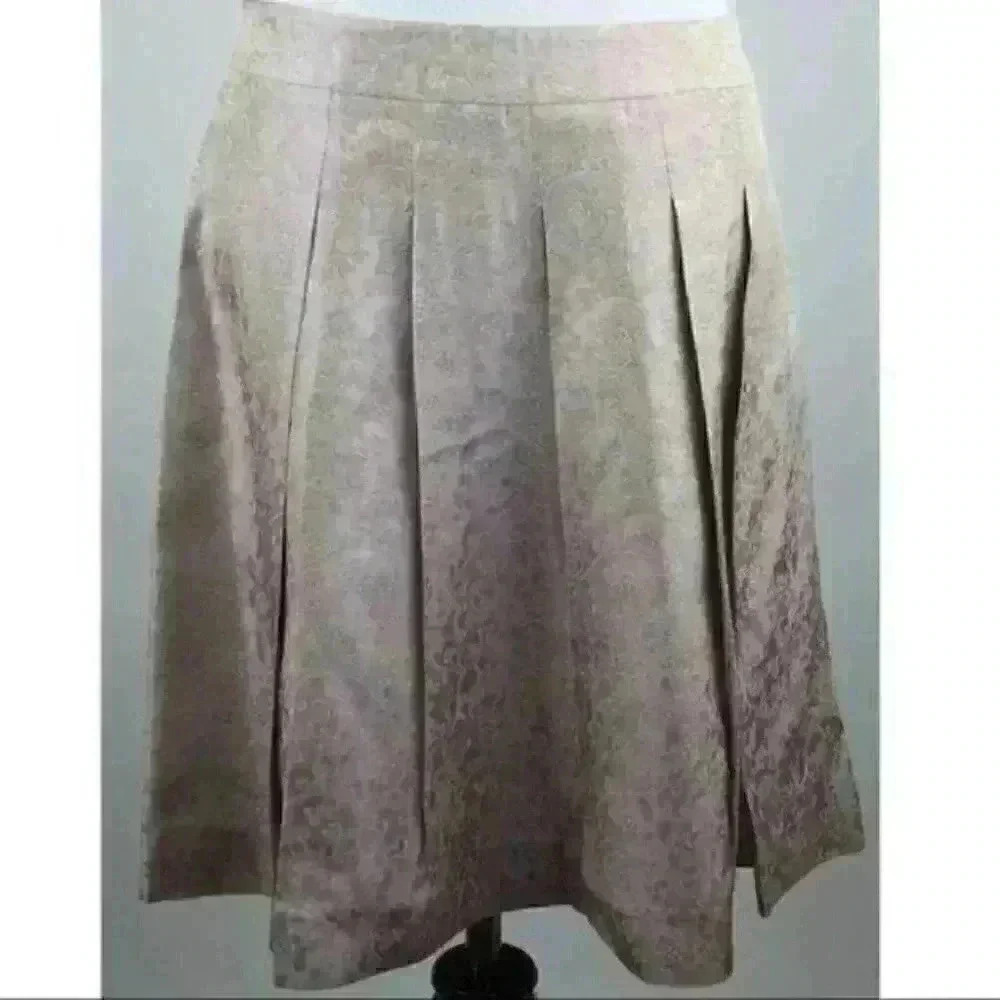 Meritage Skirt 6 Lavender Floral Pleated Career